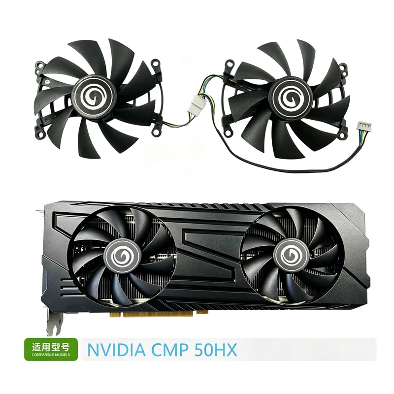 Compatible with GALAXY NVIDIA CMP 50HX GDDR6 Graphics Card Cooling Fan, Replacement GPU Fan for Mining Graphics Card Maintenance