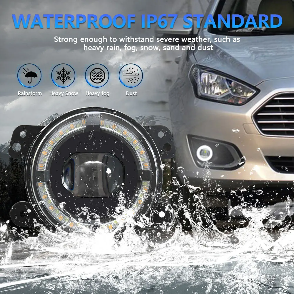 2piece Safety With High Visibility Waterproof Car Fog Lights Long-Lasting Fog Lights For Car