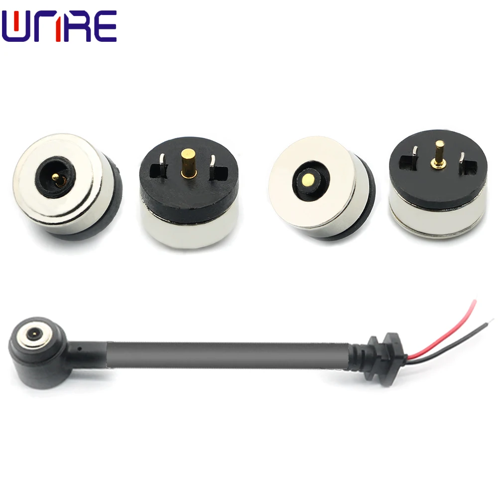 

cx-10×10mm Magnetic Connectors 2P Female And Male Pogopin With Strong Adsorption Male Head Cable Charging Port Connector 24AWG