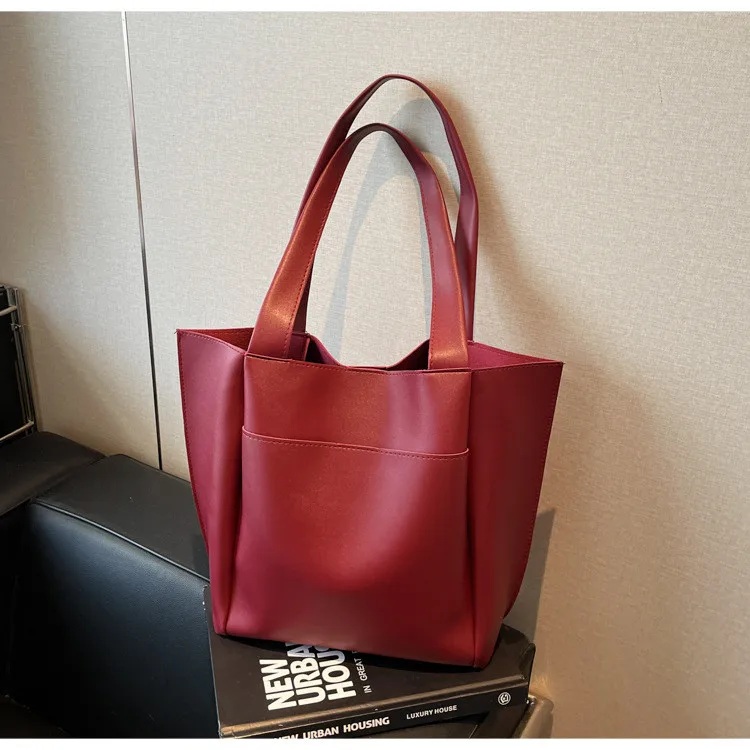 Sac fourre-tout élégant de Style coréen pour femmes, sac à main à bandoulière de grande capacité, à la mode et polyvalent pour un usage quotidien décontracté