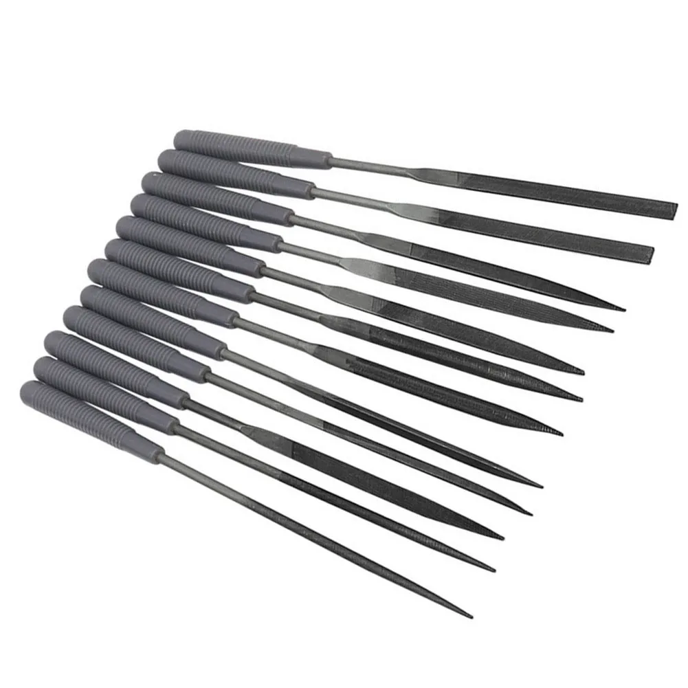 12pcs Needle Files Set DIY Wood Rasp File For Metal Glass Grinding Trimming Deburring Special-Shaped Files Wood Carving Tools