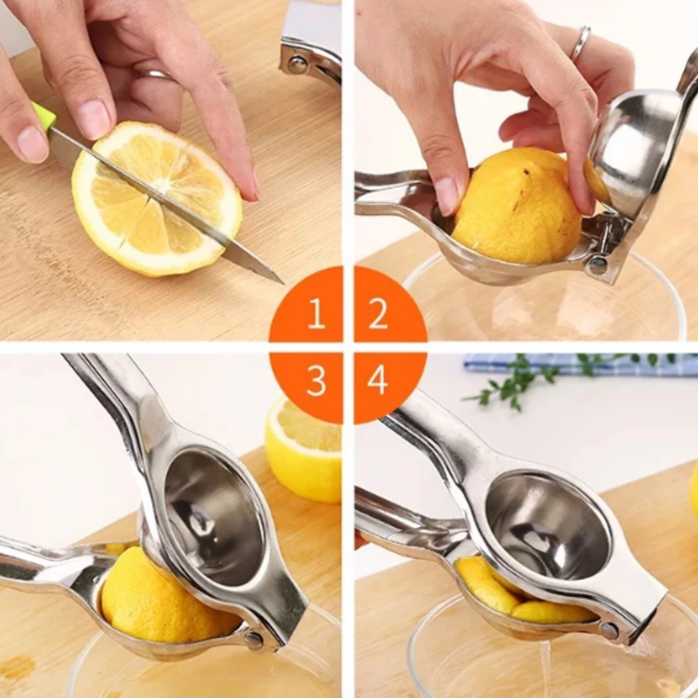 

Nymph 5pcs/10pcs Stainless Steel Lemon Fruits Squeezer Household Fruit Squeezer Tools Kitchen Orange Manual Press Juice Gadgets