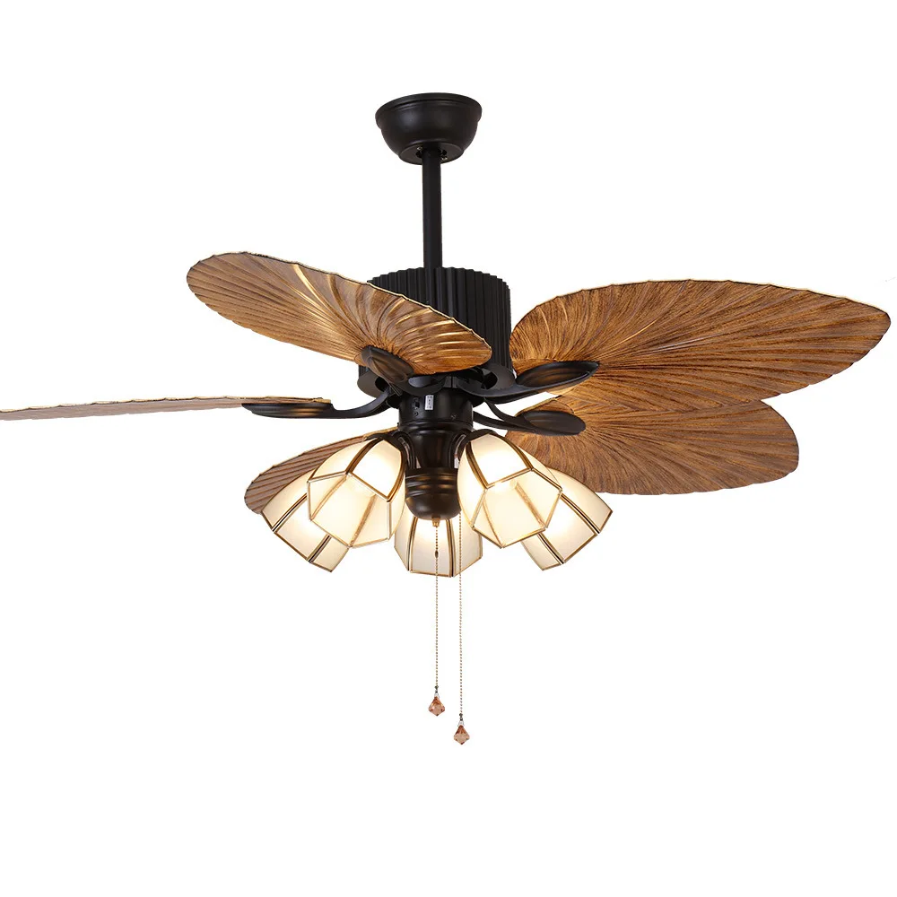 

52 Inch Drawstring Living Room Ceiling Fan Light Hotel Decoration Restaurant Light