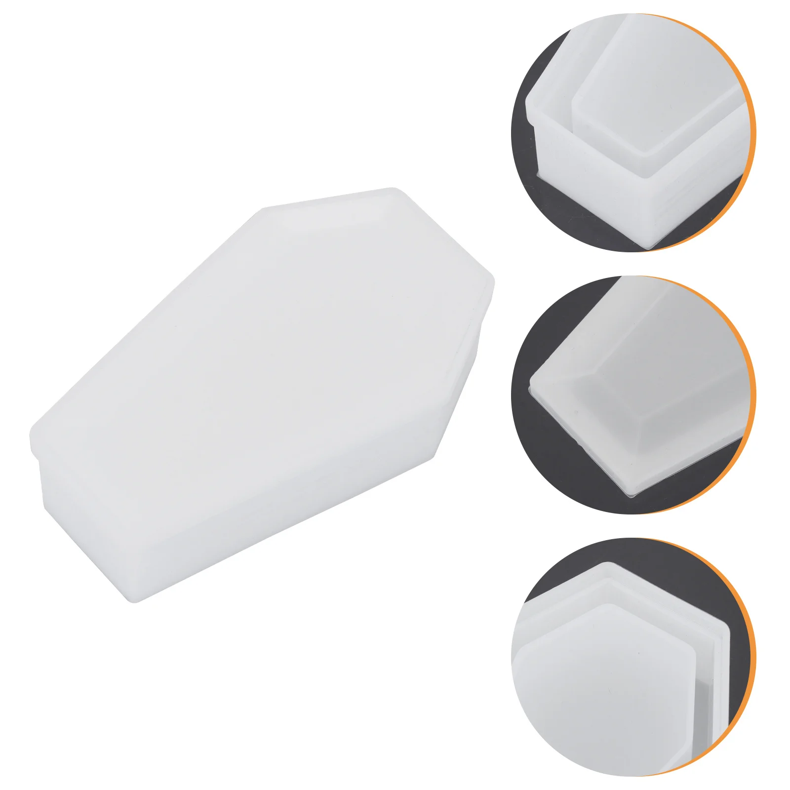 

1pc Crystal Drop Resin Mold For Diy Jewelry Making Halloween Coffin Silicone Craft Tool Ornament Molding Kit Accessory