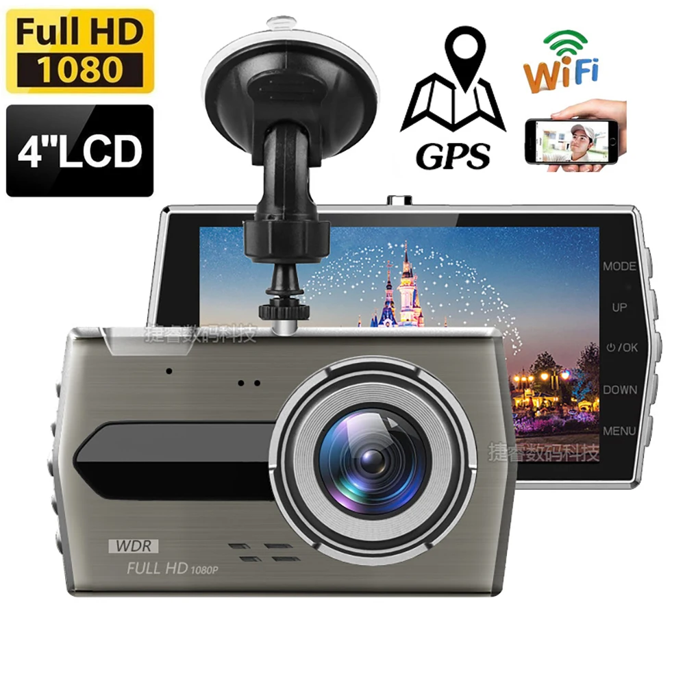 Car DVR WiFi Full HD 1080P Dash Cam Rear View Vehicle Camera Drive Video Recorder Night Vision Auto Dashcam GPS Car Accessories