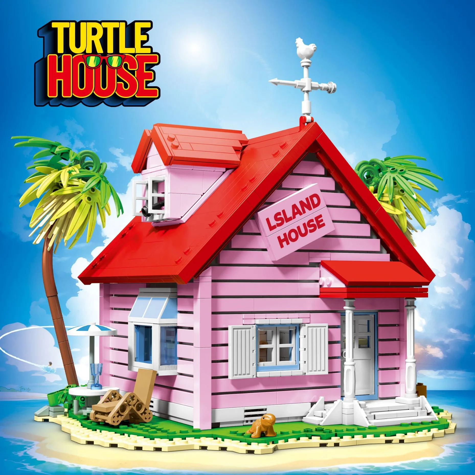 Bloques de construcción Kame House MOC, casa de maestro Roshi, modelo DIY, mini ladrillos, figuras, juguetes de ensamblaje para niños, regalos de cumpleaños