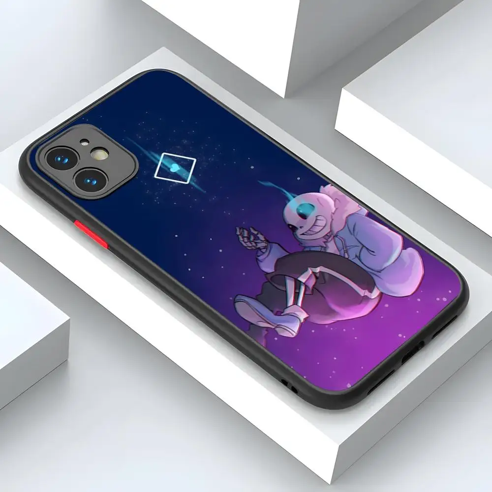 Undertale sans doggo custodia per telefono regalo di lusso per iPhone 15 14 12 13 11 Pro XR XS Max Mini X 7 8 Plus Cover opaca