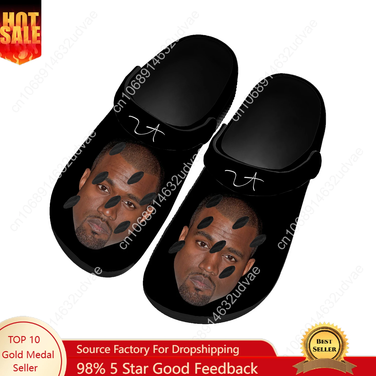 

Kanye West Water Shoes Mens Womens High Quality Fashion Home Garden Clogs Customizd Sandals Beach Breathable Hole Slippers