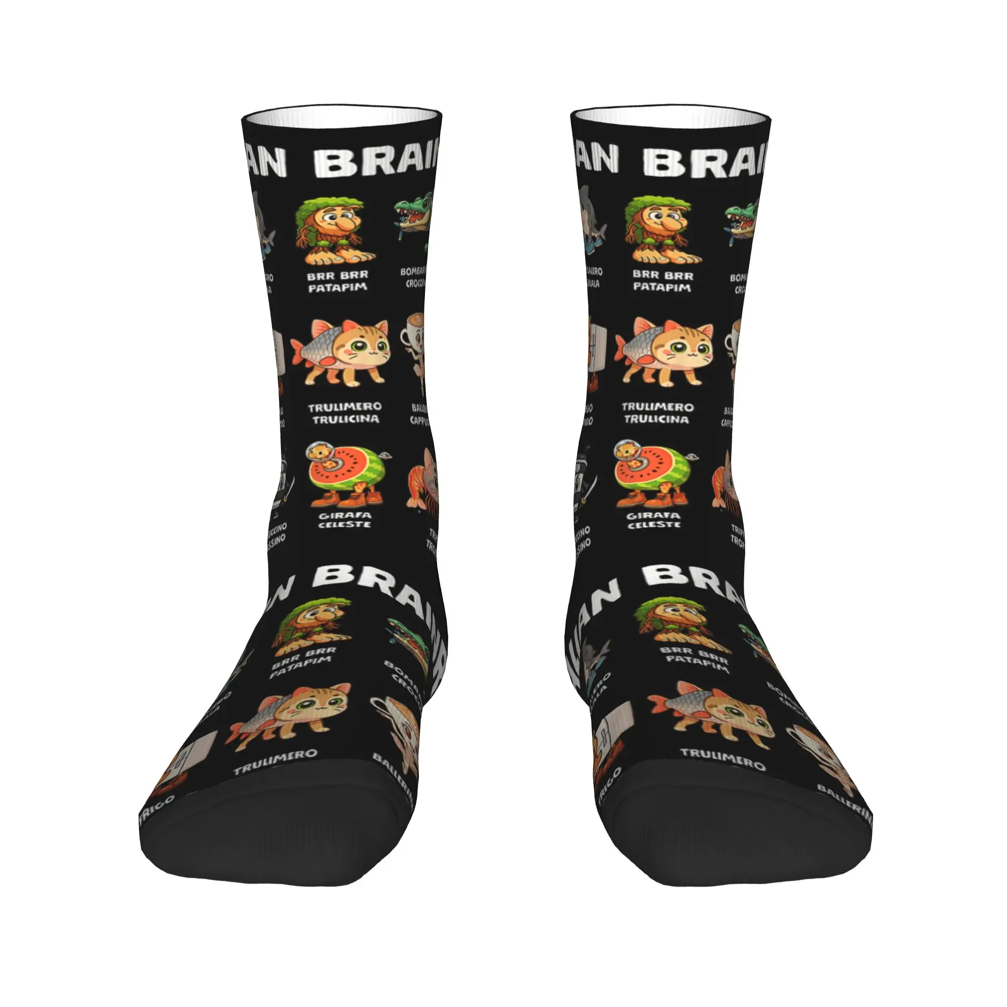 Types of Italian Brainrot Meme Character (4) Socks  Anti Bacterial Stockings Couple Warm Soft Outdoor Socks Modern Custom Socks