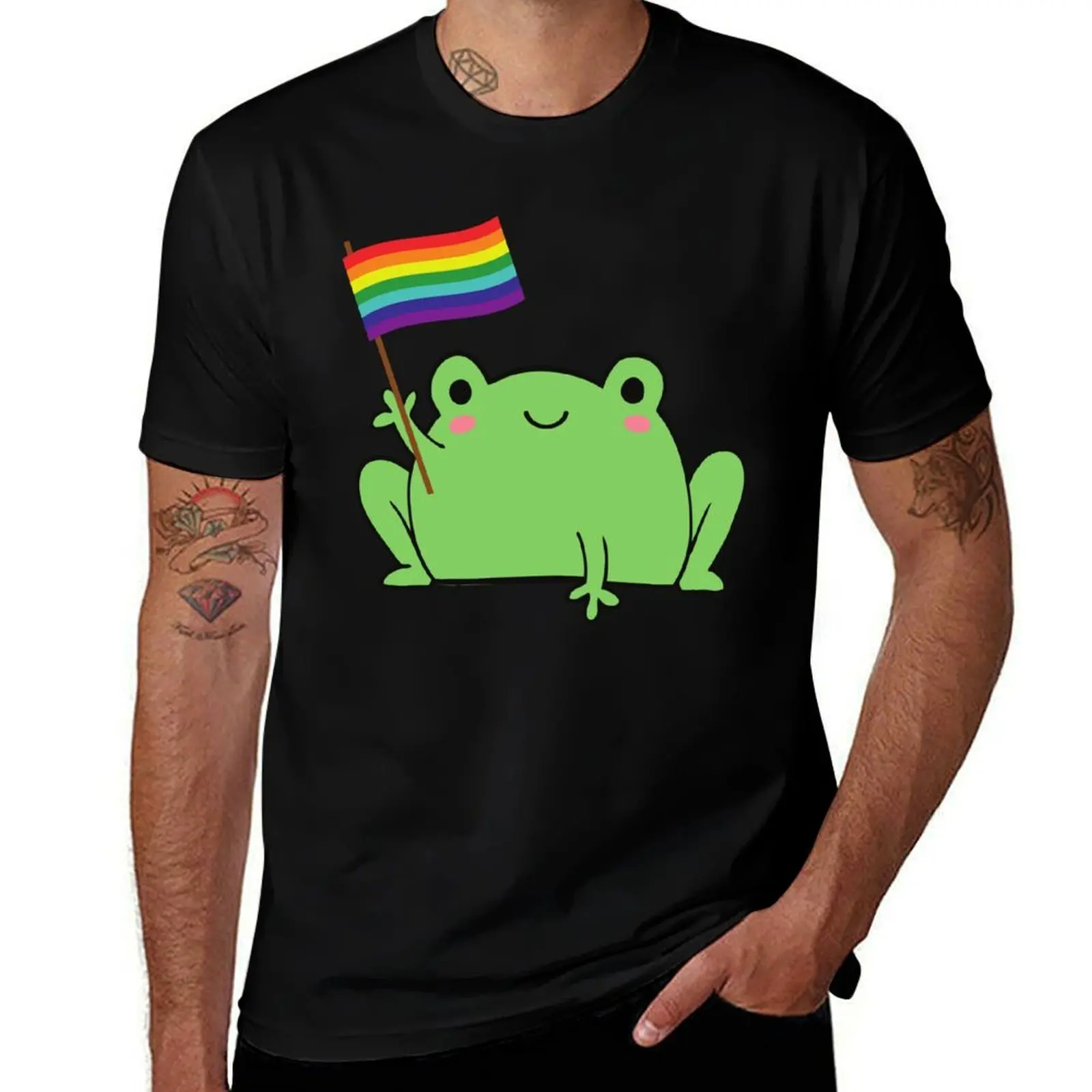 

Pride Frog Kawaii T-Shirt affliction shirts Luxury man man t shirt anime shirt mens t shirt