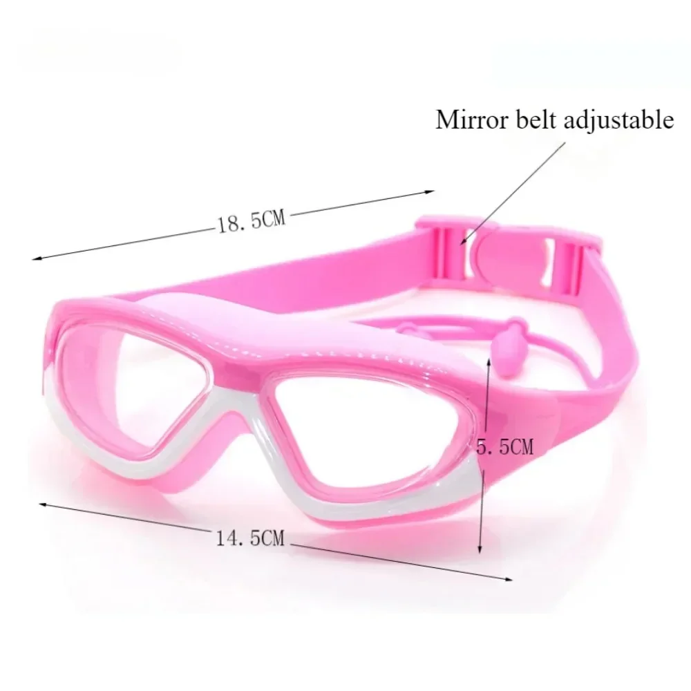 Schutzbrille für Jungen und Mädchen, die Schwimmen lernen, beschlagfrei, großer Rahmen, bequemes Silikon für Pool-Strandtraining – Detail 5