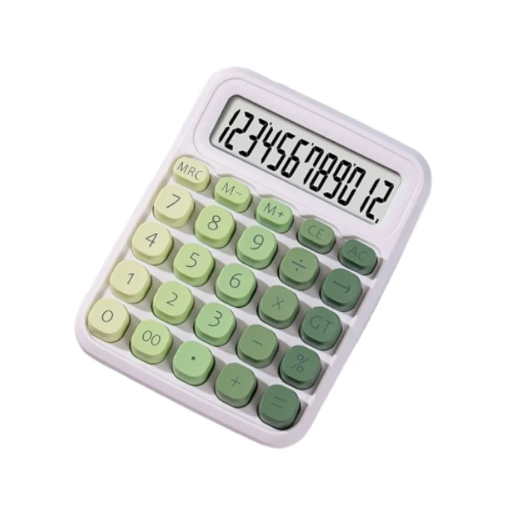 

Cute 12 Digits Calculator Candy Color Portable Finance Calculator Battery Operated Practical Student Calculator Business