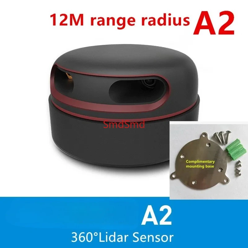 A2 2D 360degree 12 meters scanning  radius lidar sensor scanner for obstacle avoidance and navigation of AGV