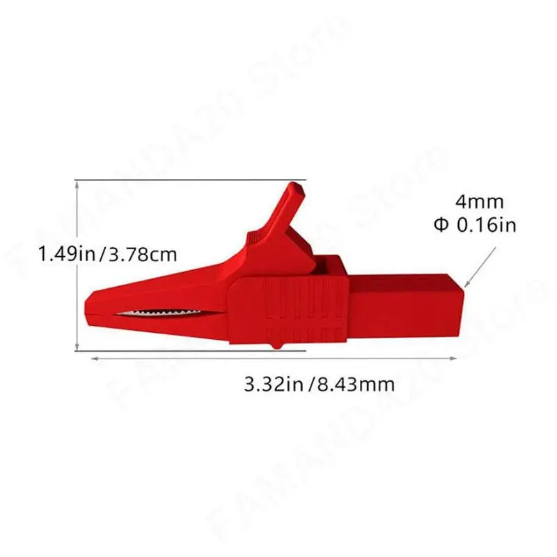 Зажим типа «крокодил», зажимы типа «крокодил», полностью изолированный медный испытательный провод, 4 мм Концевая вилка типа «банан» для fluke 1000 В 32A M20