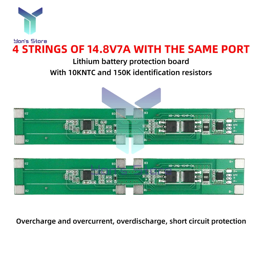4S 14.8V ten sam Port 18650 płyta zabezpieczająca baterię litową z balansem 7A odzyskiwanie/rozłączenie obciążenia podwójna ochrona