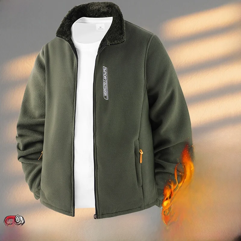 

Мужская куртка с воротником-стойкой, свободная посадка на подкладке, модный повседневный топ на молнии, теплое длинное пальто из полиэстера