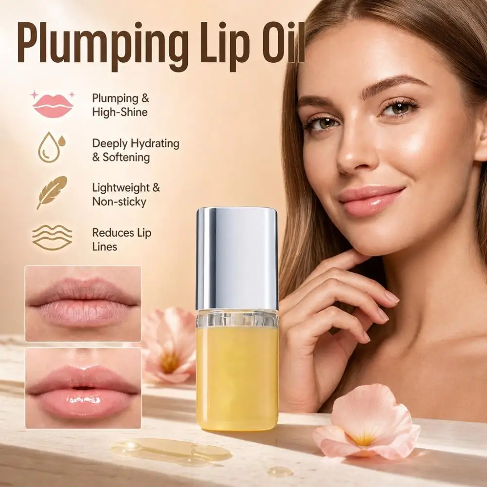 Chili Pepper Instant Volumising Lip Volumizing Oil Spicy Lip Plumper Oil Long Lasting Moisturizing Lip Gloss Serum Daily Makeup
