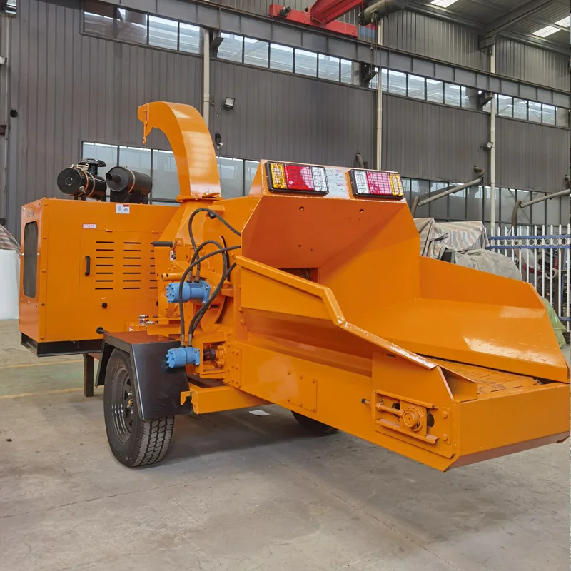 Reliable 35cm Log Wood Chipper Machine Shredder 55KW Tree Branch Wood Shredder for Timber Industry