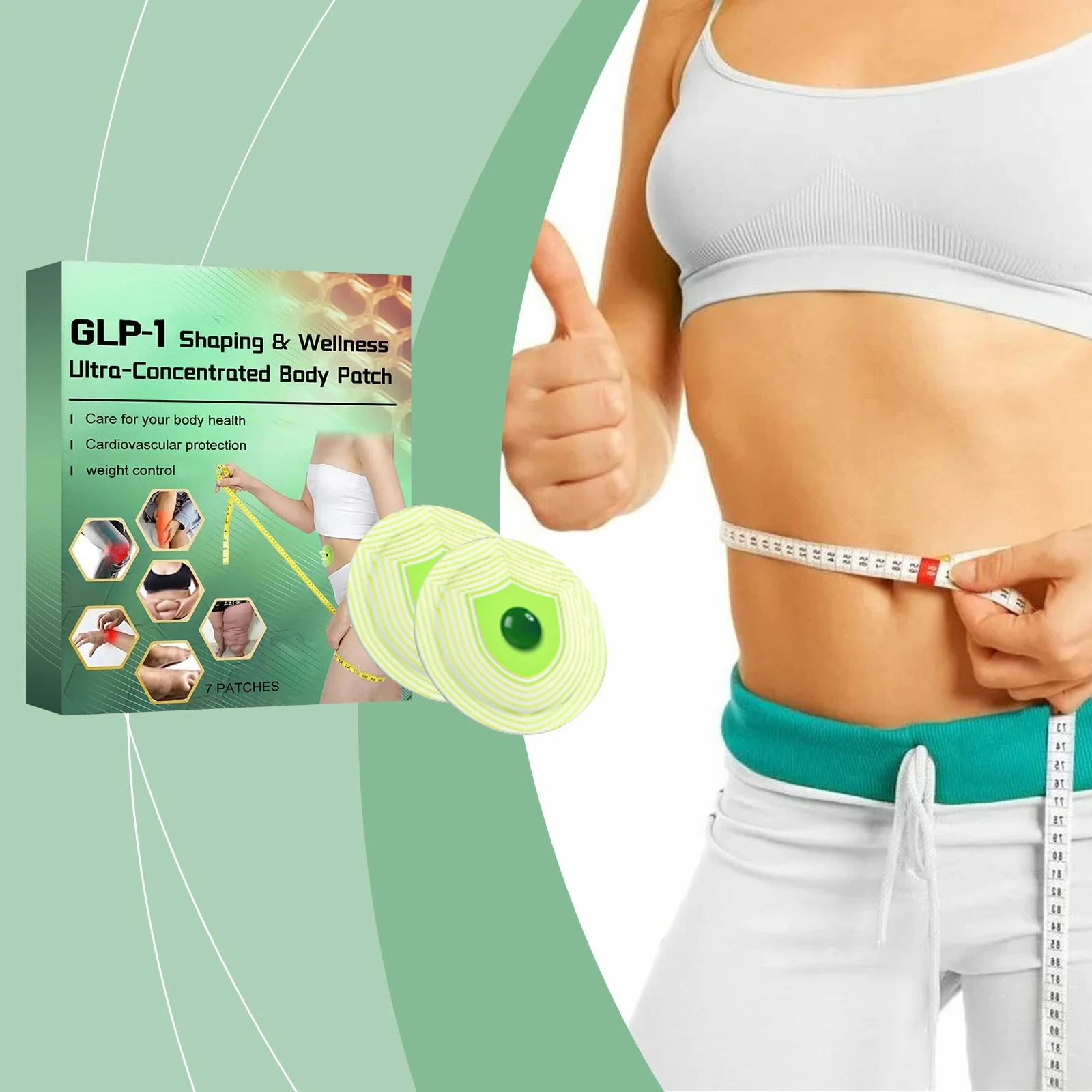 7ピースセット、99%のサンプルで1ヶ月以内に理想的なボディラインを実現、軽くて快適なラインで日常使いに最適