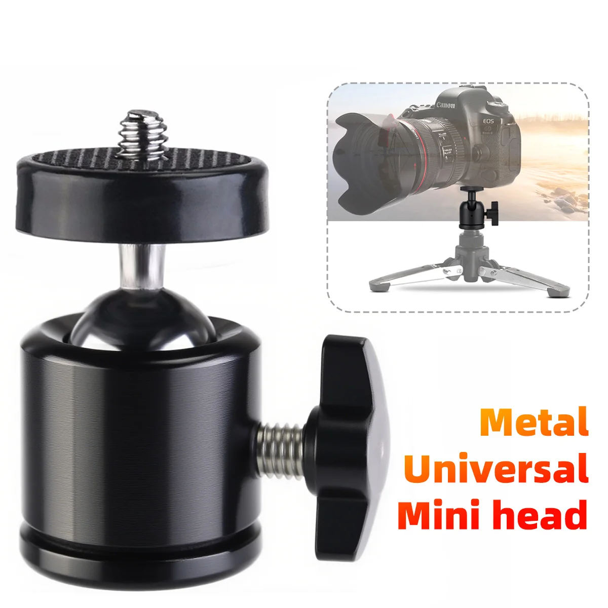 

Mini Ball Head 1/4 Screw Mount 360 Swivel for Canon Nikon Sony Camcorder DV LED Light Bracket DSLR Camera Tripod Ballhead Stand
