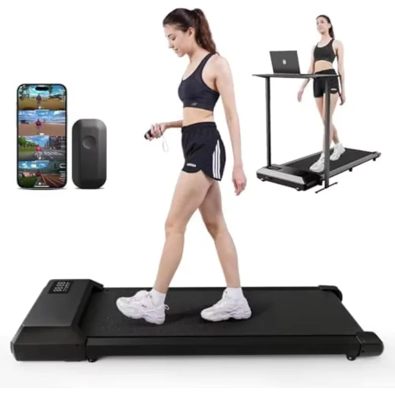 

Walking Pad, 2024 Upgrade Smart Under Desk Treadmill for Home Office, Quiet Portable Treadmill, APP/Remote Control, LED Display,