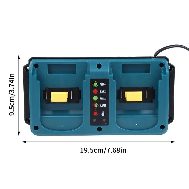 شاحن ثنائي المنفذ لبطاريات الليثيوم ماكيتا 18-20 فولت القابلة لإعادة الشحن، مثالي لـ BL1860B، BL1850B، BL1830، BL1860، L1854.