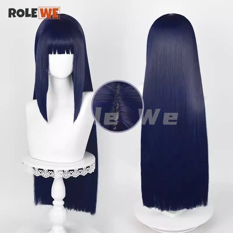 

New! Anime Hyuga Hinata Straight Synthetic Hair Neat Bang Cosplay Wigs+ Free Wig Cap