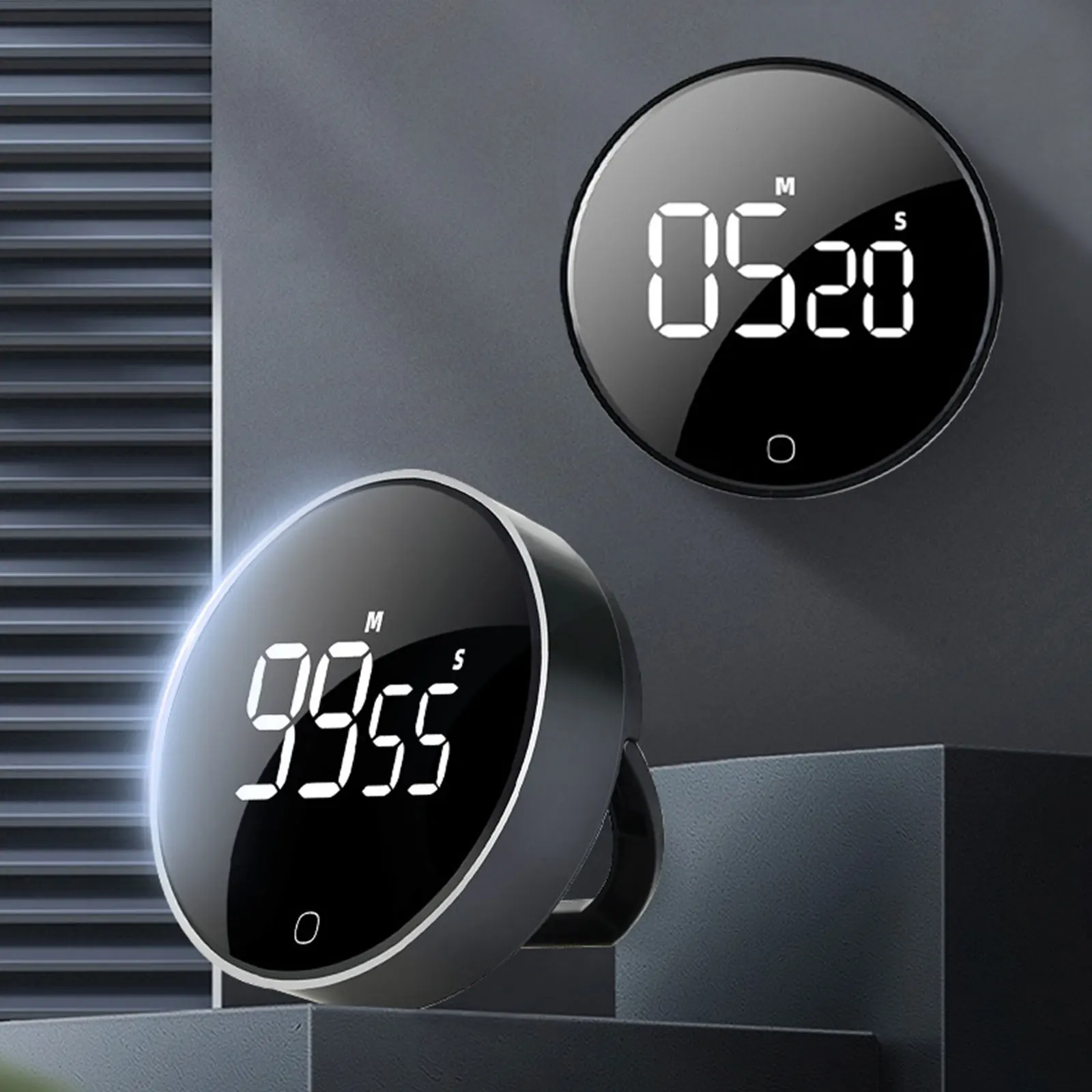 

LED Digital Cooking Timer USB Rechargeable Magnetic Cooking Remind Alarm Clock 3-Level Volume Back Bracket Design Kitchen Tools