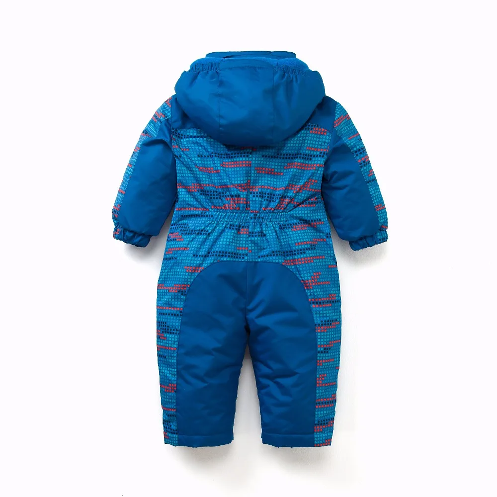 Pagliaccetto del bambino per l\'autunno inverno neonata rosa a pois tuta da neve neonato blu pagliaccetto antivento e impermeabile 0-3 anni vestiti