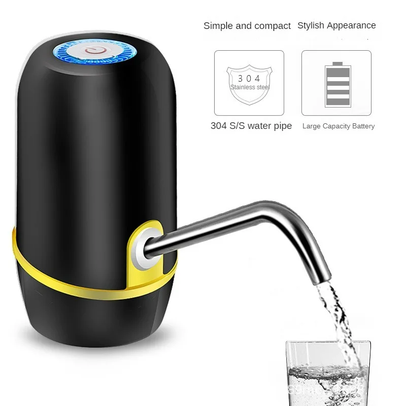 Mini Electric Water Gallon Pump Dispenser For Bottles Carboy Garrafon 4.5-19L 20 Liters Camping Extractor USB Adapter Tap