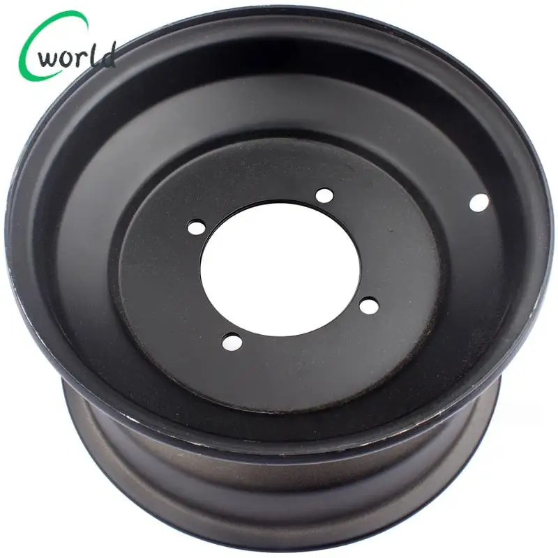 ATV 10 بوصة عجلة سوداء حافة أمامية أو خلفية جميع التضاريس عربات التي تجرها الدواب عجلة معدنية