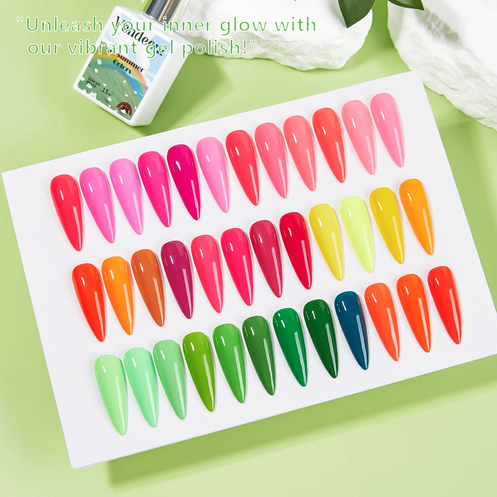 Vendeeni 36 Farben/Set Vier Jahreszeiten Einfarbiger Gel-Nagellack TPO HEMA-FREI Semi-Permanenter UV-Soak-Off Gel-Lack mit Display – Detail 16