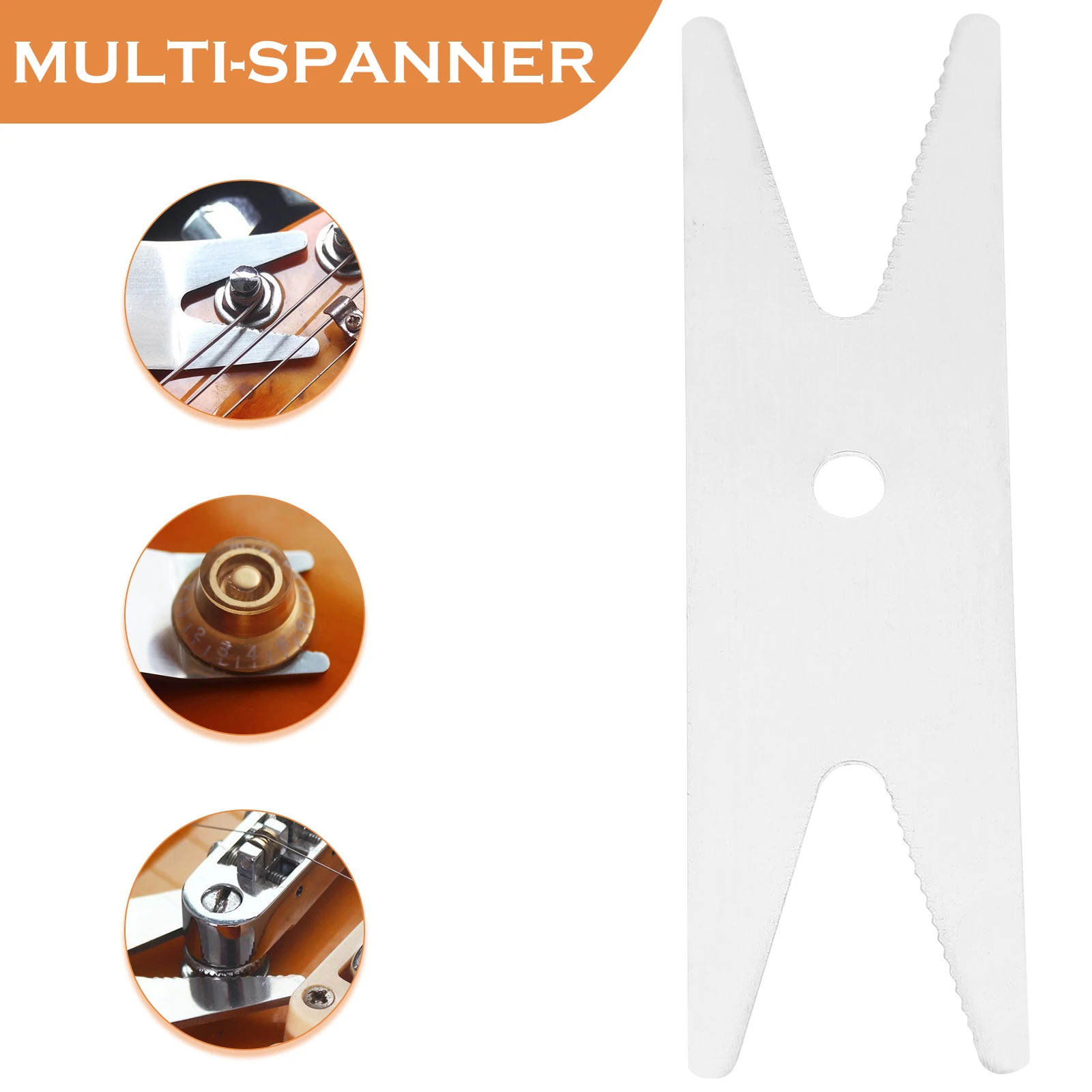 

Electric Guitar Knob Tool Spanner Wrench Bass Jack Tuner Perfect Size for Case Maintenance Durable Guitar Parts Accessories