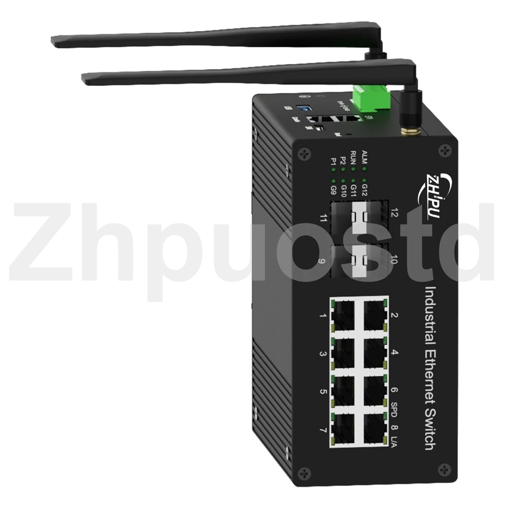 

Industrial Managed 5G Wireless Router&Ethernet Switch, 8x10/100/1000Mbps RJ45 Ports+4x1.25G SFP Ports+1x5G Uplink -40°C to 85°C