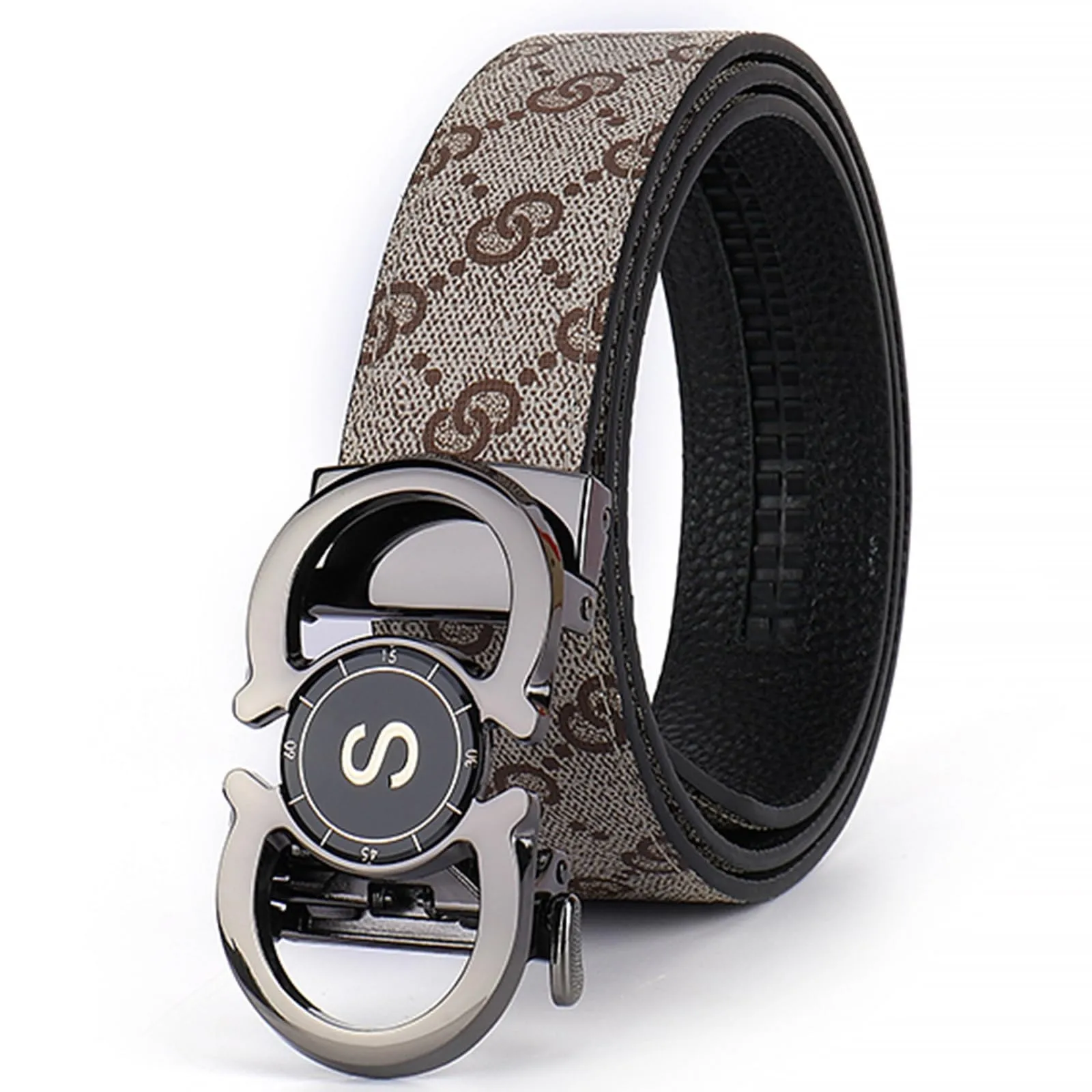 Luxury PU Leather Designer Brand Men Outdoor Belt Soft Accessories Boy Black Belt