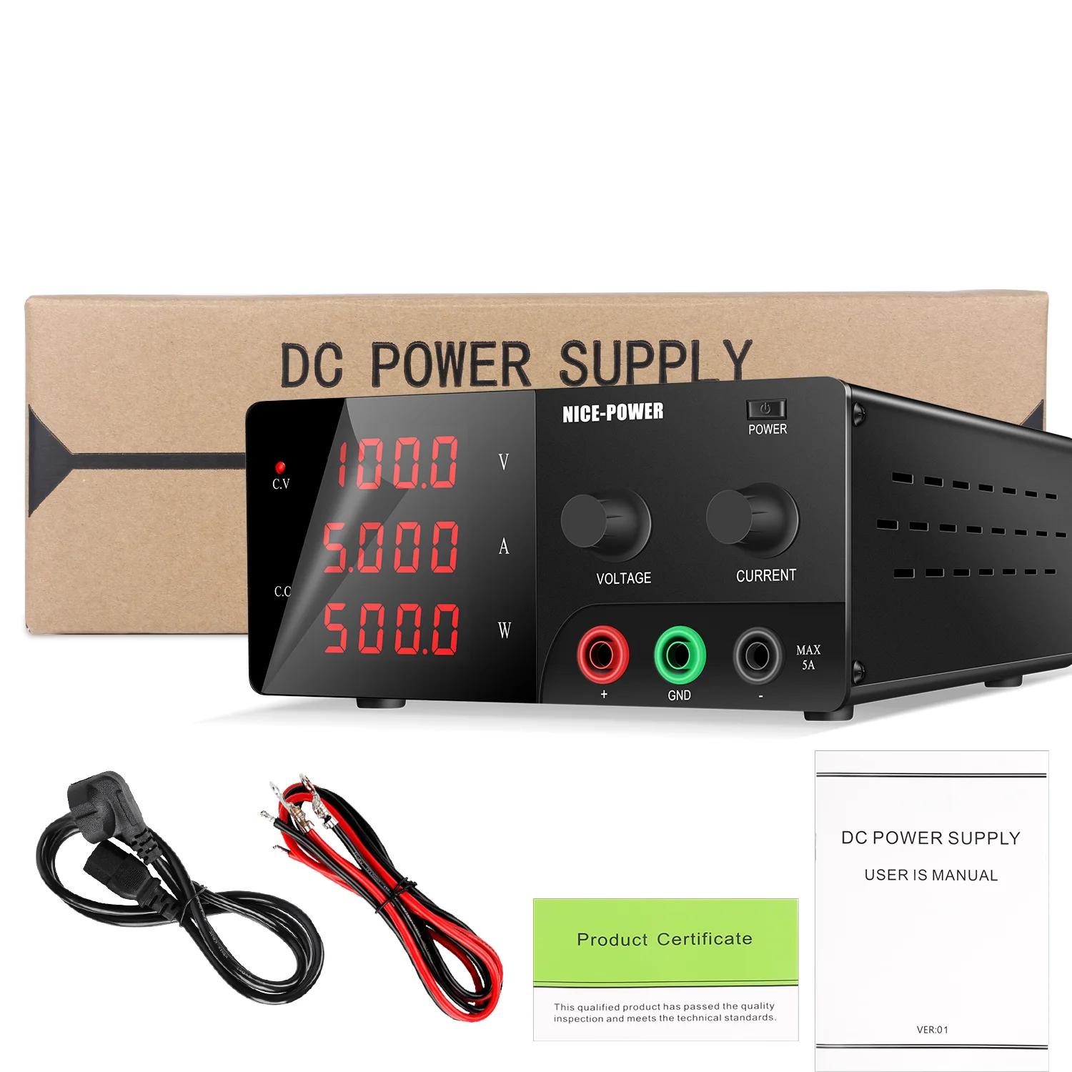 1000W Lab DC Power Supply Voltage Stabilizer High-Power Adjustable Source 100V 200V 10A 5A Switching Regulator for Factory Test