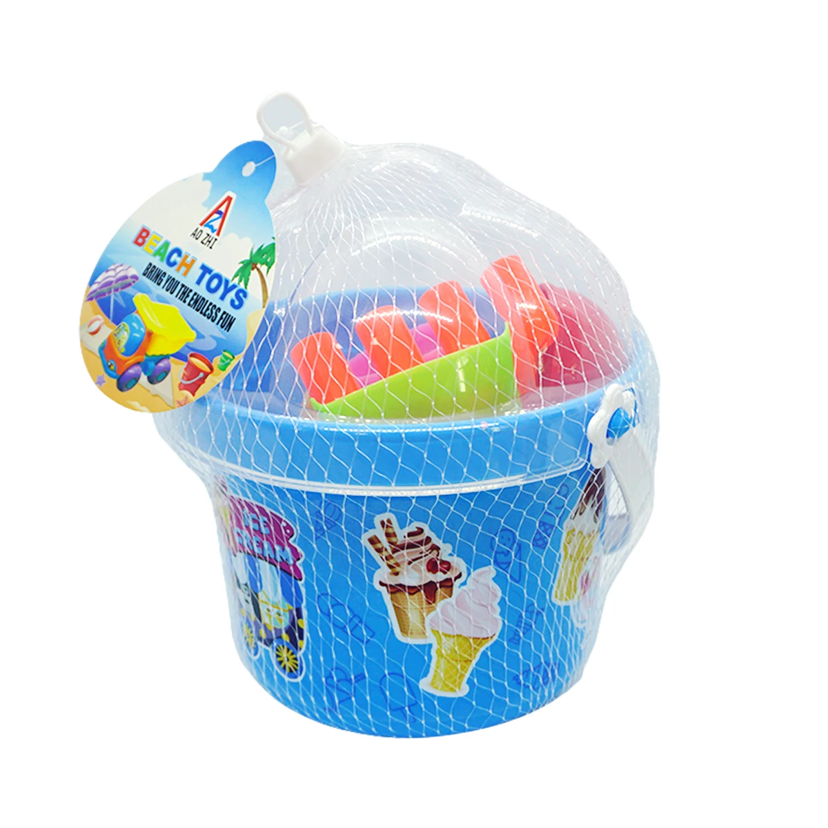 7Pcs Summer Beach Toys Simulation Children Beach Buckets Shovels Ice Cream Cake Model Gadgets Water Play Tools