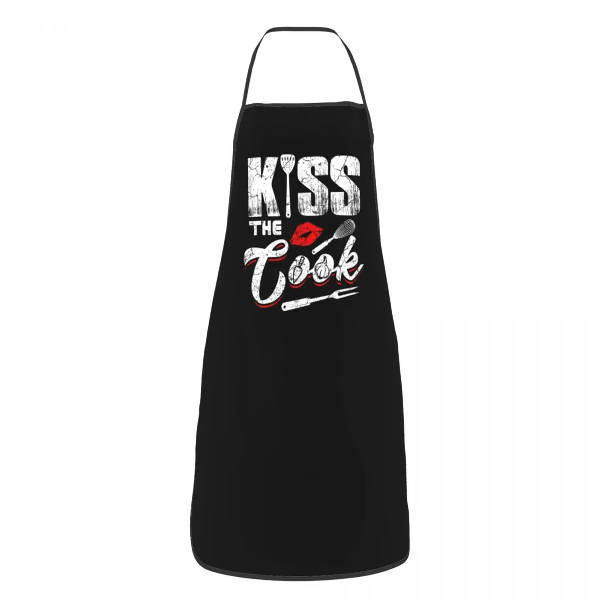 Retro Kiss The Cook Apron Women Men Unisex Cooking Kitchen Tablier Cuisine Chef Gardening