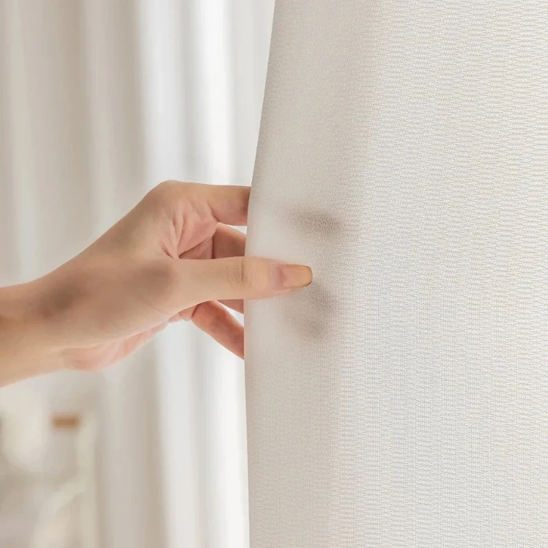 1 unidad de cortinas transparentes de tul blanco de gasa súper suave, cortinas de tul de alta calidad para decoración de sala de estar, comedor, dormitorio y habitación