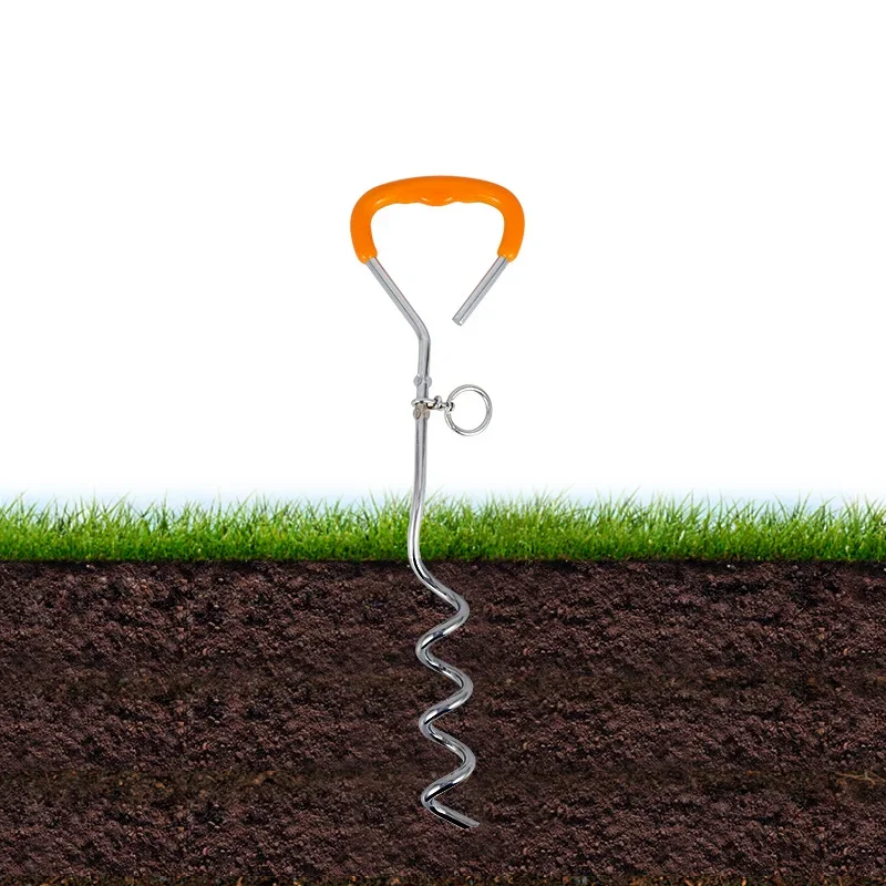 CLS Stainless Steel Dog Tie-Out Stake & Cord 2