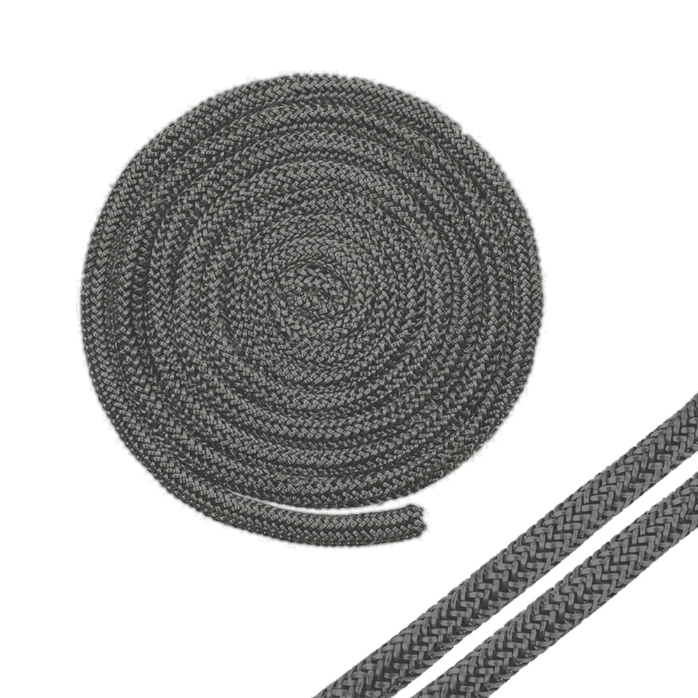 6/8/10/12mm StoveRope Fiberglass Fireplace Door Cord High Temperature Woodburner Black Gasket Cord Width 2m Length Sealing Rope