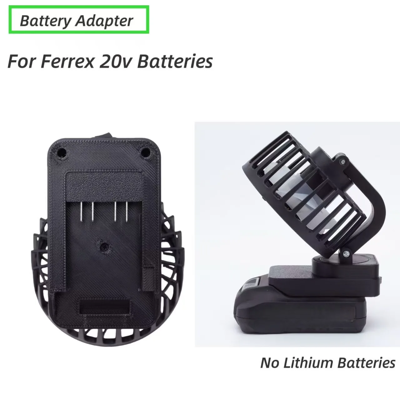 

Portable Camping Fan For For Aldi Ferrex Activ Energy Lithium Battery Powered Wireless Hiking Fishing (Not include battery)