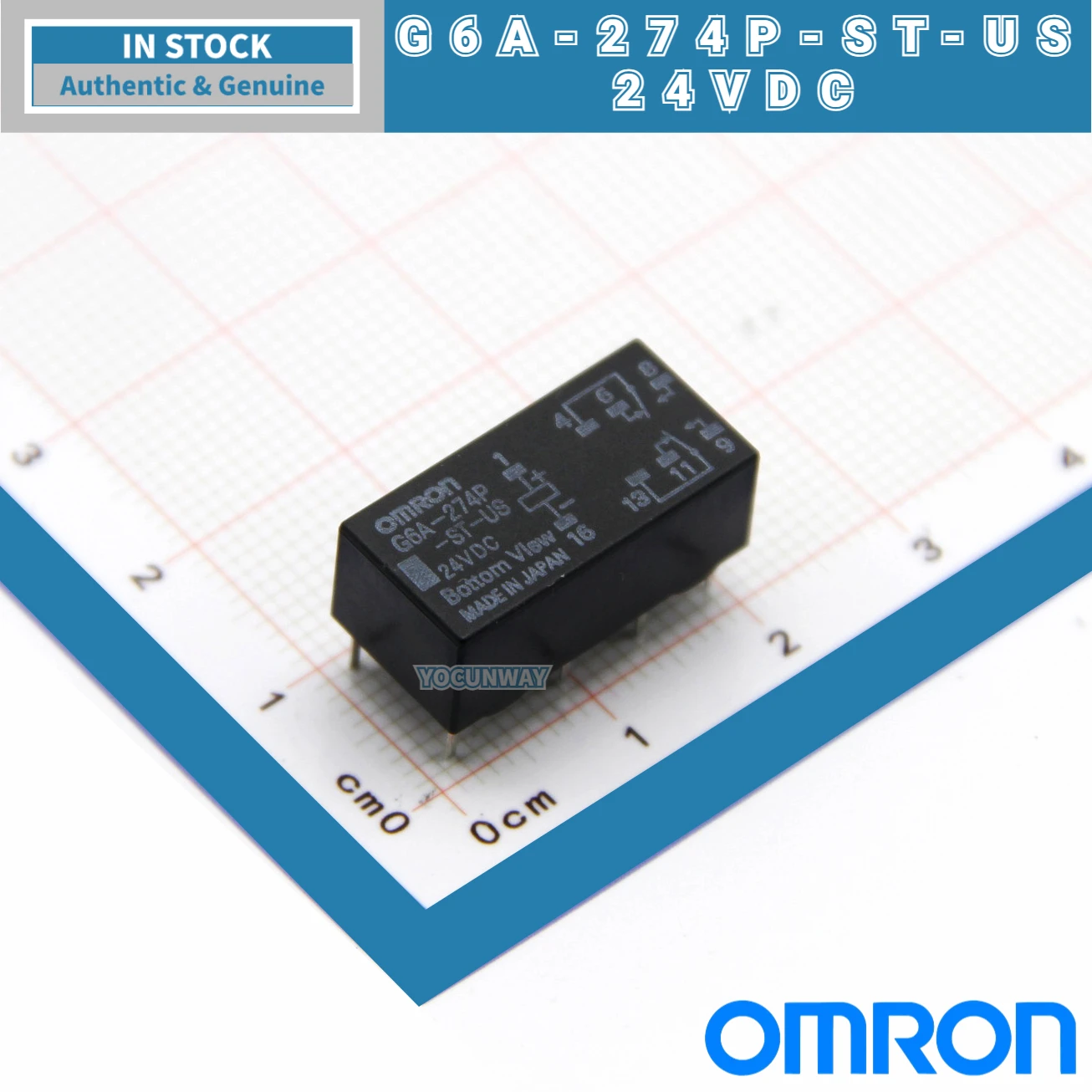 Nowy autentyczny japoński G6A-274P-ST-US OMRON przekaźnik sygnału 5VDC 12VCD 24VDC DC24V 2A 8pin