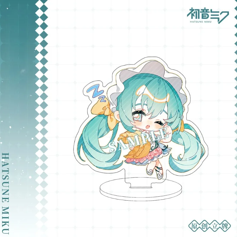 Hatsune Miku Stand Model Plate, Acrílico Desk Decoration, Sinal em pé, Anime Chaveiro Presentes, Fãs de Cosplay