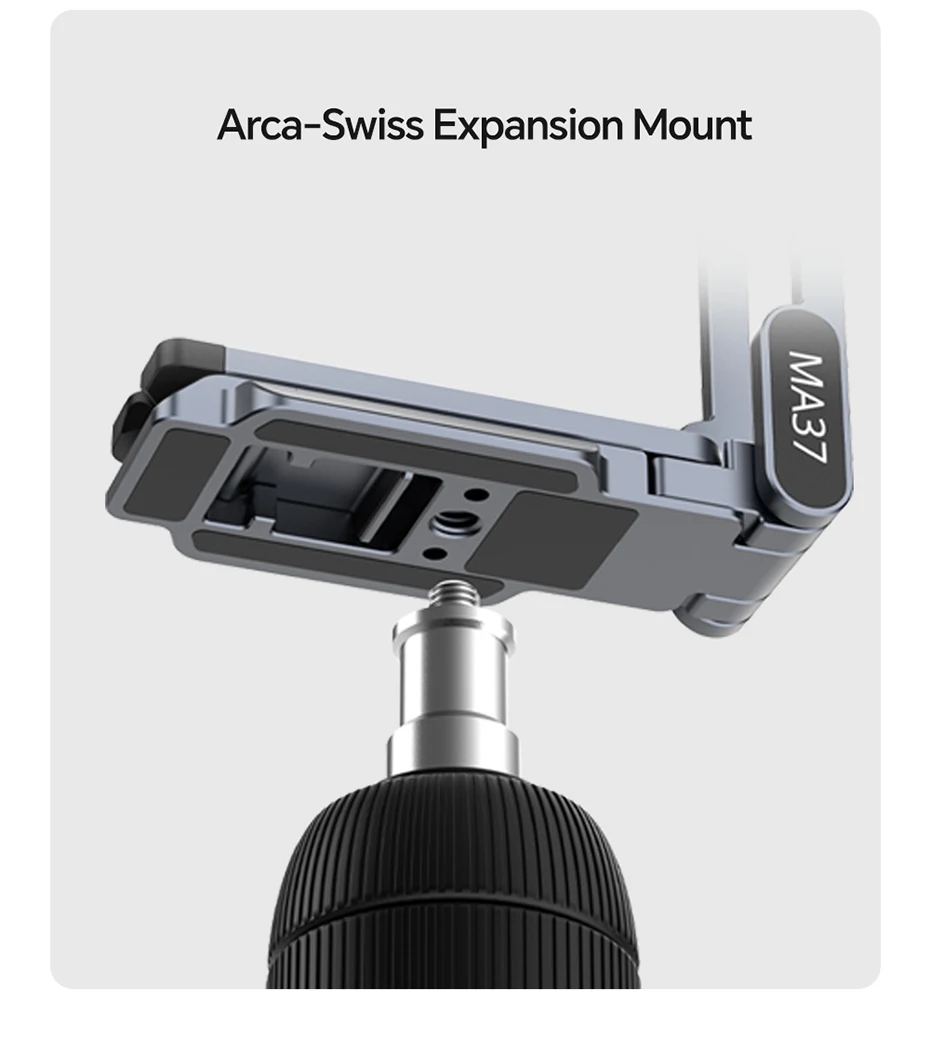 Ulanzi MA37 Schnellverschluss-Mini-Stativ mit Überkopfgriff für DJI Osmo Action 6/Osmo Nano mit 1/4'' Gewinde und Arca-Swiss-Basis – Detail 8