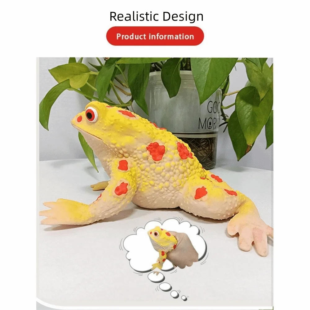 Creative Stress-relief Frog Squeeze Soft Simulation Frog SimulationToy Toad Squeeze Toy Tricky Toys