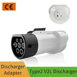 TYPE2 V2L Discharger adapter type 2 EV Adapter for MG BYD ZEEKR Geely EX5 Jaecoo7 Omoda 9 V2L Vehicle to Load Type 2 israel Plug
