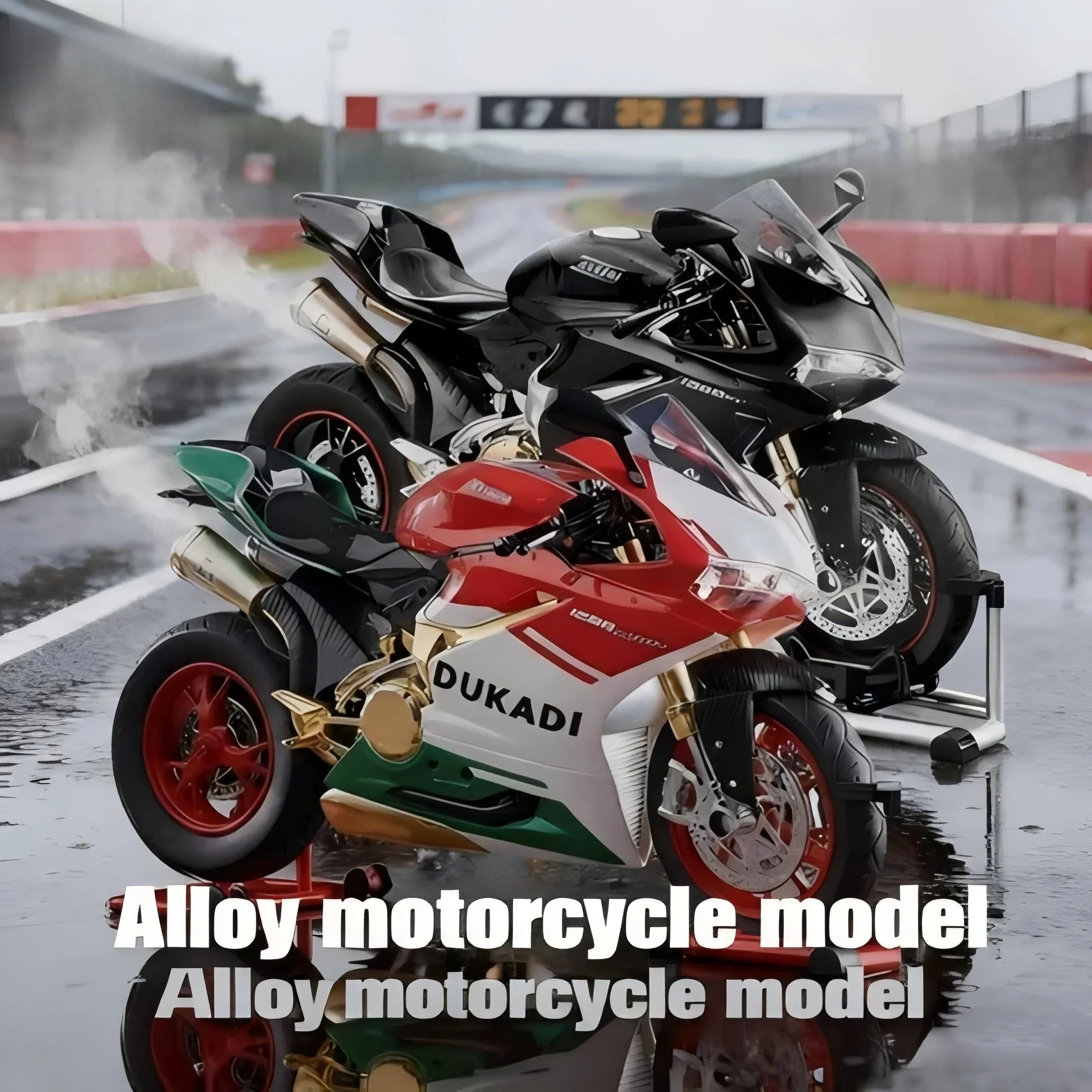 Key Start 1:9 1199 Panigale Alloy Sports Motorcycle Model Diecast Track Racing Motorcycle Model With Spray Sound Light Kids Toys