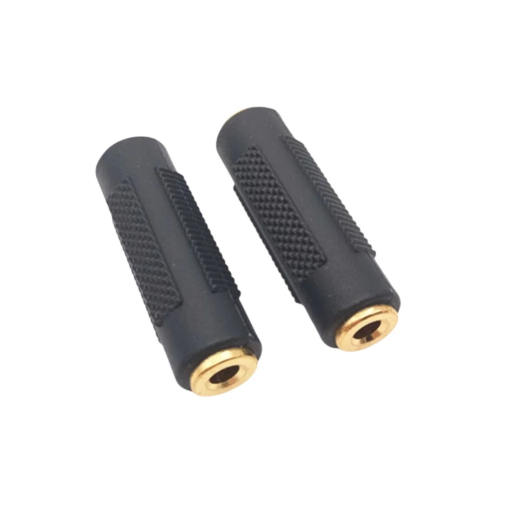 2PCS 3.5 mm Female to 3.5mm Female Jack Stereo Connector Coupler Adapter Audio Cable Extension for MP3 DVD Headphone Car AUX