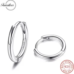 Fansilver 925 Sterling Silver Huggie Earrings for Women 18K Gold Plated Hypoallergenic Piercing Sleeper Hoop Earrings Jewelry